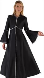 4731-BS ( 1pc Silk Zipper Front Church Robe With Back Pleat )