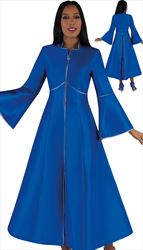 4731-RG ( 1pc Silk Zipper Front Church Robe With Back Pleat )