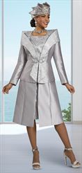 Ben Marc 48460 - Platinum - Dress and Portrait Collar Duster Jacket
