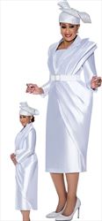DCC - DCC4172 - Silk Look Dress With Asymmetric Styling and Jewel Buckle Belt