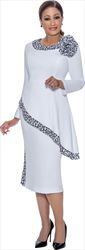 DCC - DCC4412 - Black/White Animal Print Trim Skirt Set