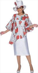 DCC - DCC4422 - Floral Stripe Patterned Skirt Set