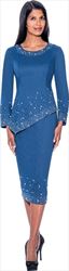 Devine Sport Soft Stretch Denim Skirt Suit with Embellishments 63412