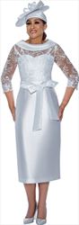 DCC Lace Sleeve Dress with Sash Belt 4871