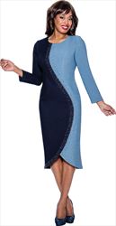 Devine Sport DS63641 - Soft Stretch Denim Dress with Two Tone Styling