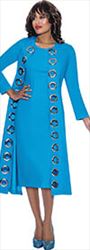 Devine Sport DS63092 Denim Dress with Large Grommet Duster Jacket