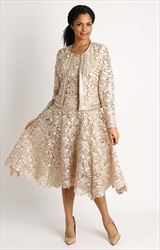 Diana 8190- Two Piece Lace Dress And Jacket Set