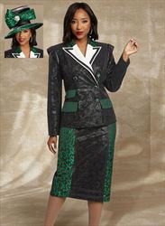 Donna Vinci 5768 - 2PC Jacket & Skirt Set with Novelty Fabrics