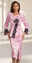 Donna Vinci 11975 - Silk Look Jacket and Skirt Set with Rhinestone Trims
