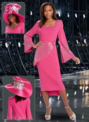 Donna Vinci 13364 - 1 PC Dress with Exclusive Knitted Yarn and Rhinestones