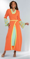 Donna Vinci 13373 - 2 PC Skirt Suit with Exclusive Knitted Yarn and Rhinestones