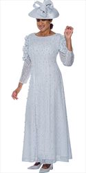 Dorinda Clark Cole - DCC4941 - White Pearl Embellished Maxi Dress