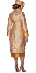 Dorinda Clark Cole - 5192 - Gold - Jaquard Print Dress