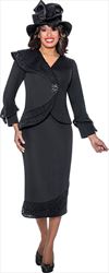 GMI G8752 - 2PC Skirt Suit with Cutout Trimming