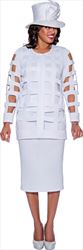 GMI G9203 - 3PC Skirt Suit with Lattice Cutout Styling