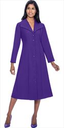 GMI G11573-Purple - Wide Collar One Piece Church Dress