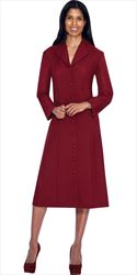 GMI G11674-Burgundy- One Piece Church Dress