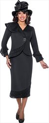 GMI G8752 - Black - Cut-Out Trim Suit for Church