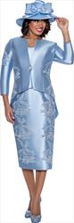 GMI G8893 - Perri - Silk look with Embroidery and High Low Jacket Church Suit