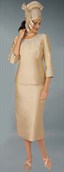 Lily and Taylor 3219 - Silky Twill Womens Church Suit With Rhinestone Embellishments