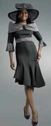 Lily and Taylor 4967- Scuba Fabric Portrait Collar Dress