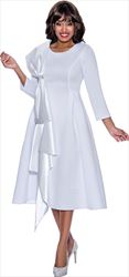 Nubiano Dresses DN1131- Dress with Oversized Bow & Cascade