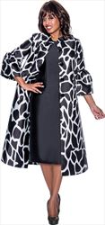 Nubiano Dresses DN942 - 2 Piece Print Jacket Dress