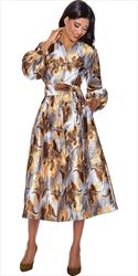 Dresses by Nubiano - Multi - 12001 Belted Print Dress