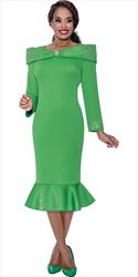 Dresses By Nubiano 100101 - Paris Green - Rhinestone Embellished Dress