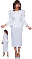 Stellar Looks - SL1262 - 2 PC Scuba Skirt Suit with Embellishments