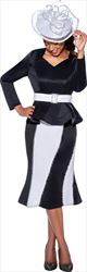 Stellar Looks - SL1292 - 2 PC Scuba Skirt Suit with Pearl Details