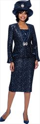 Susanna 3963 - Womens Three Piece Church Suit With Weaved Texture Design