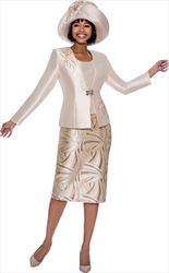 Susanna 3979 - Womens Church Suit With Pattern Skirt And Detail Jacket