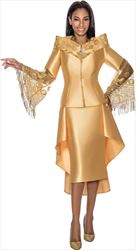 Terramina 2 PC Skirt Suit with Waist Cape Styling 7061