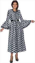 Terramina Bell Sleeve Maxi Dress with Belt 7071