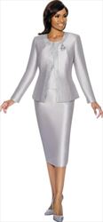 Terramina Women Church Suit with Embellished Trim on Jacket 7637