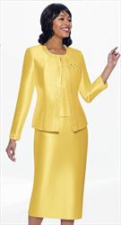 Terramina-Terramina Women Church Suit with Embellished Trim on Jacket 7637