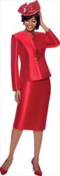 Terramina Classic Style Womens Three Piece Church Suit with Rhinestone Clasp 7874