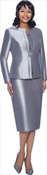 Terramina Classic Style Womens Three Piece Church Suit with Rhinestone Clasp 7874