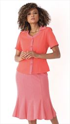 2pc Exclusive Church Dress With Four Button Closure And Waist Button Details
