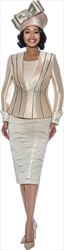 Terramina 7961 - Champagne - Church Suit with Flare Split Cuffs
