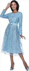 Terramina 7974 - Blue Illusion Overlay Dress