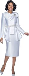 Terramina 7986 - Pleated Waist Cape Style Church Suit