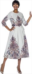 Terramina 7001 - Print - Dress with 3/4 Sleeves