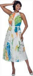 Terramina 7903 - Map Print Dress