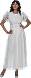 Terramina 7999 - Pearl Beaded Ruffle Sleeve Dress
